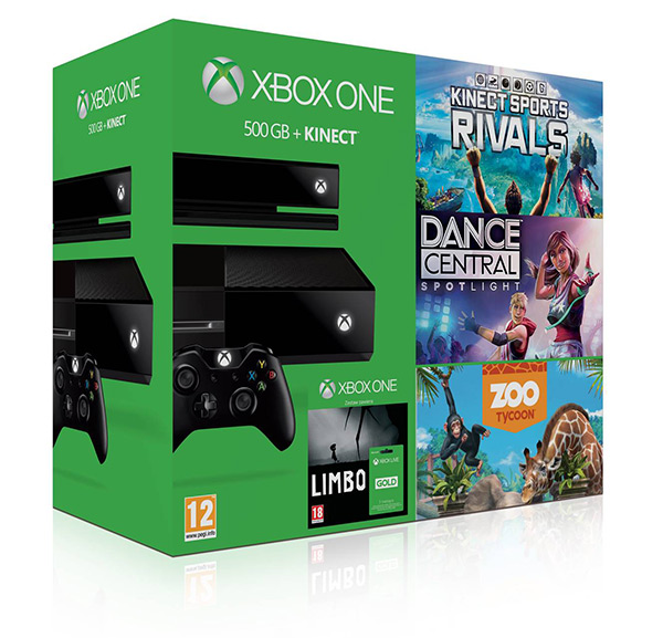 Xbox - Xbox One 500GB + kinect + ゲームソフト2本の通販 by